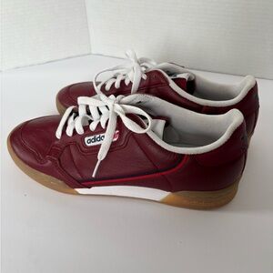NEW Adidas Men's Burgundy continental 80 Sneakers size 8